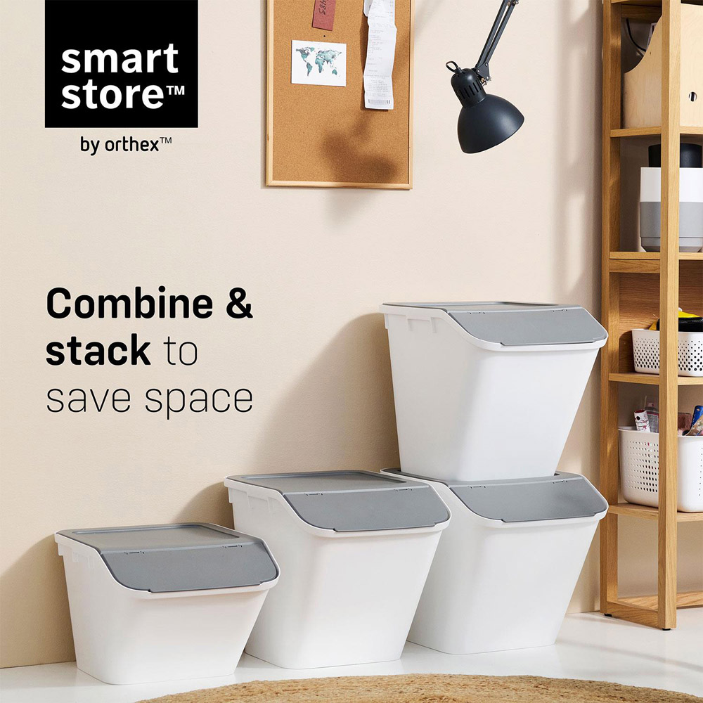 SmartStore Collect Stack-It Large Recycling Bin with Lid 51L Image 3