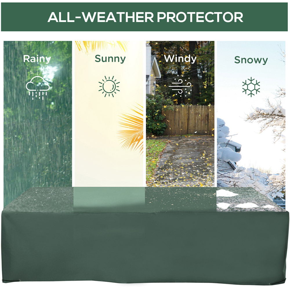 Outsunny Green Outdoor Patio Furniture Cover 86 x 142 x 255cm Image 4