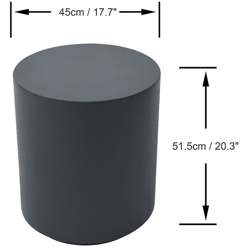 Elementi Rome Slate Black GRC Side Table Image 5