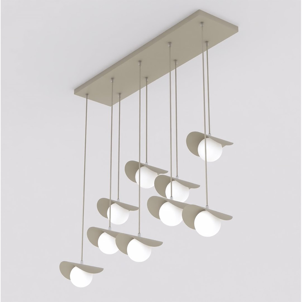 Emibig Ritual 9 Light Beige G9 Ceiling Pendant Light Image 3