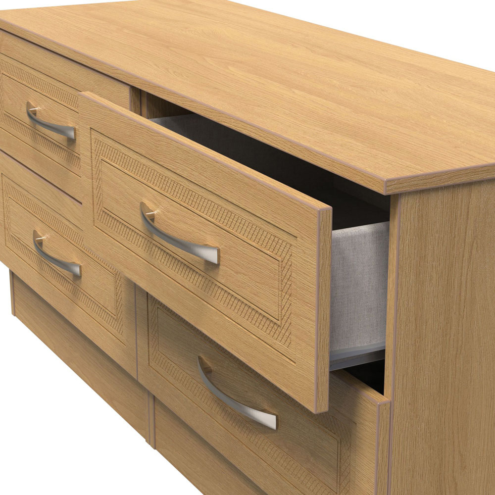 Crowndale Dorset 4 Drawer Modern Oak Bed Box Ready Assembled Image 6