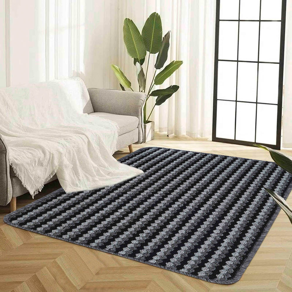 Desire Rugs Eden Anthracite Non Slip Door Mat 90 x 150cm Image 2