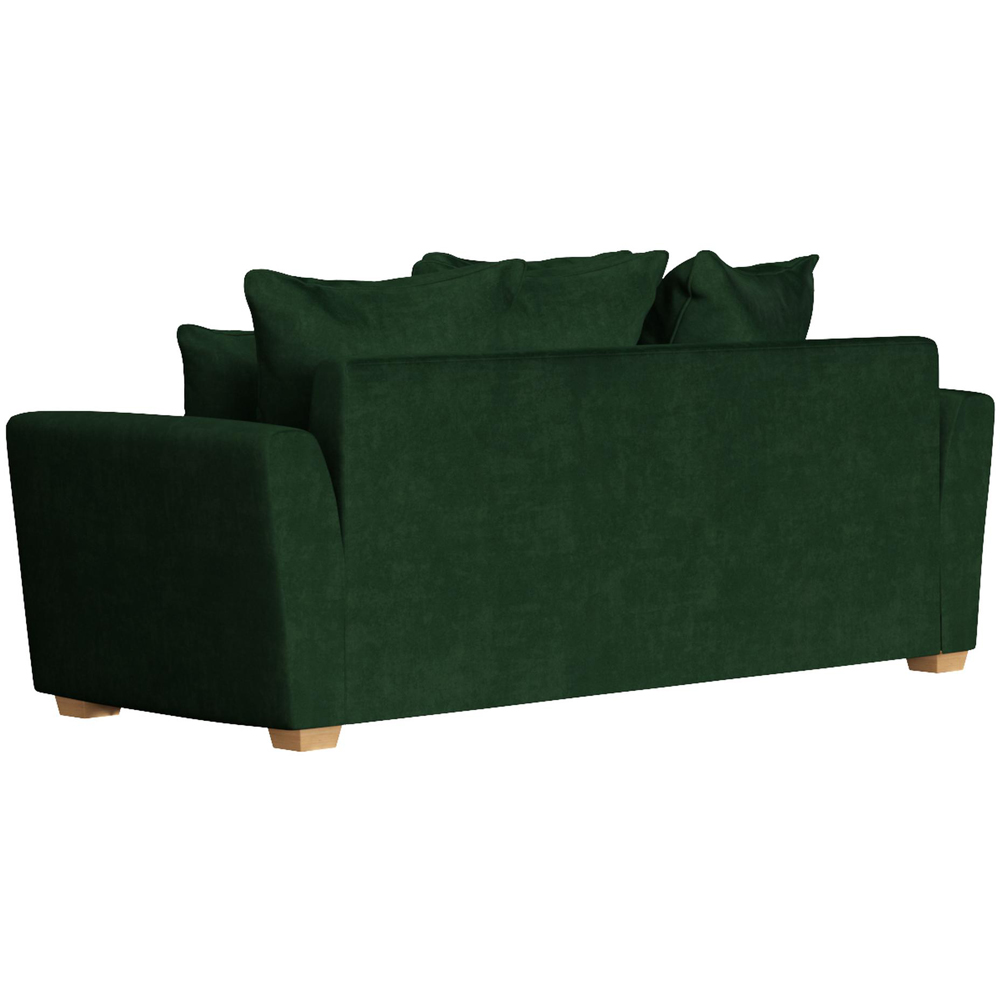 Wendleberry 5 Seater Forest Green Plush Velvet Scatter Back Sofa Set Image 4
