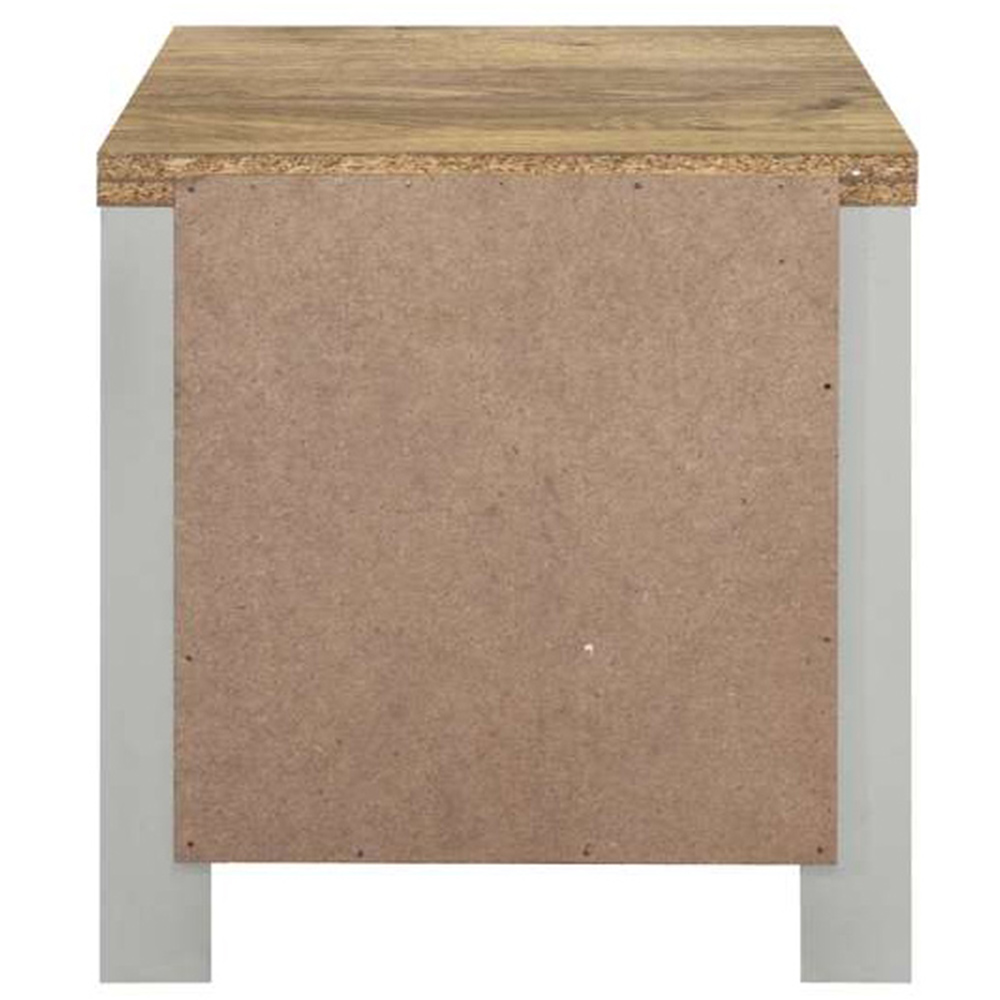 Highgate Single Drawer Grey and Oak Lamp Table Image 5