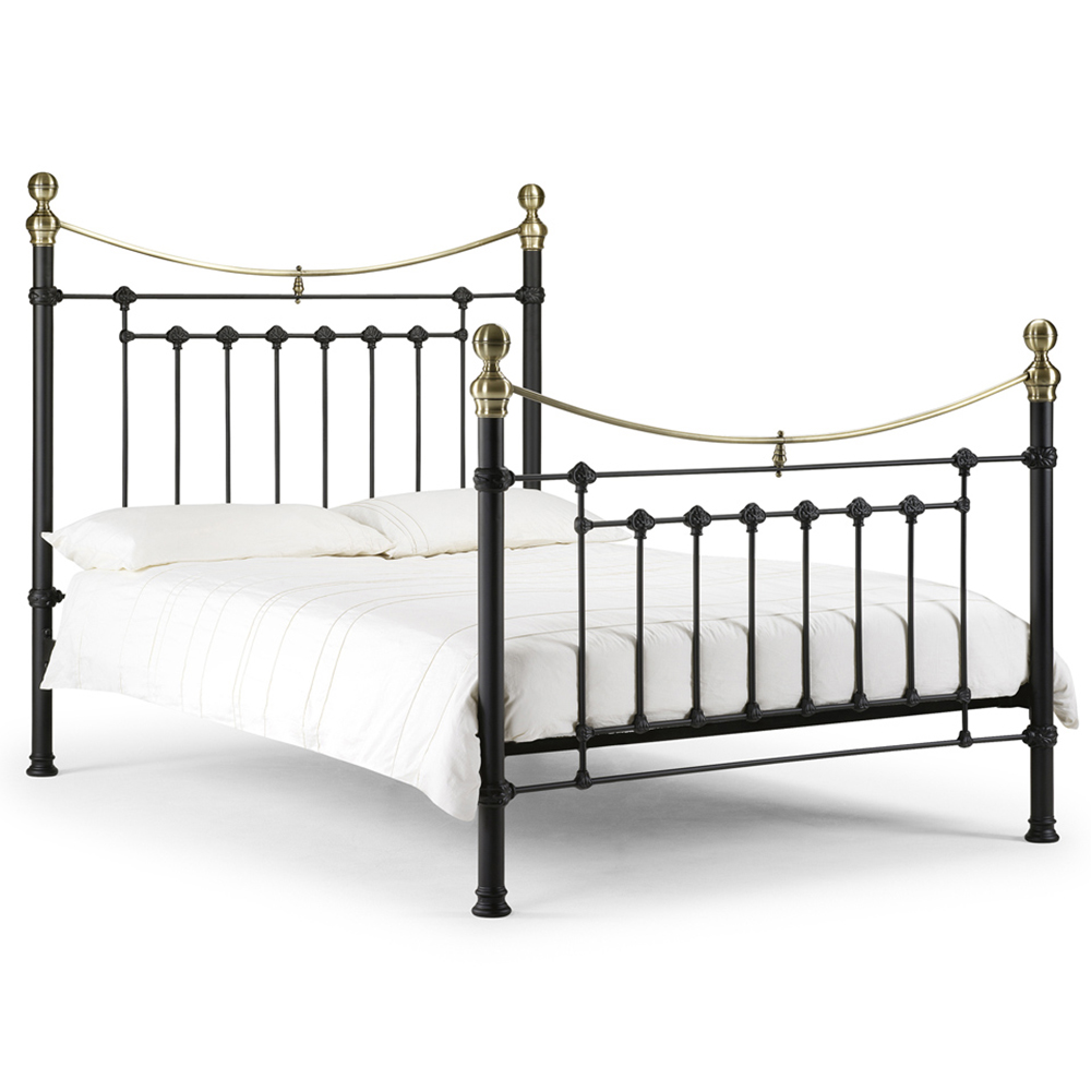 Julian Bowen Victoria King Size Satin Black Bed Image 2