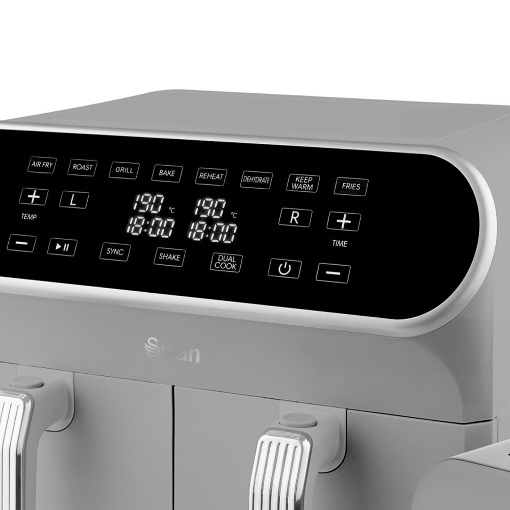 Swan Retro EEJB262 Grey 8L Air fryer with 4 Slice Toaster and 1.5L Kettle Set Image 3