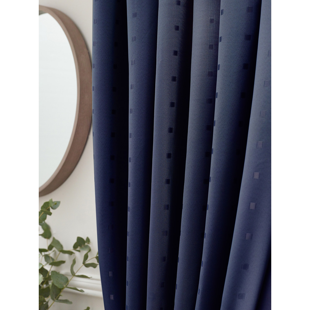 Alan Symonds Madison Navy Ring Top Curtain 168 x 229cm Image 4