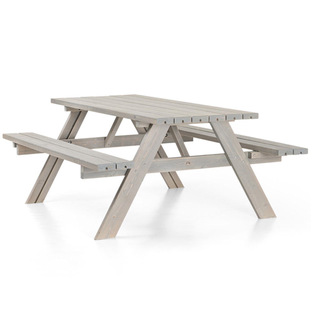 AMATA Ungurs 6 Seater Classic Picnic Table Grey Image 2