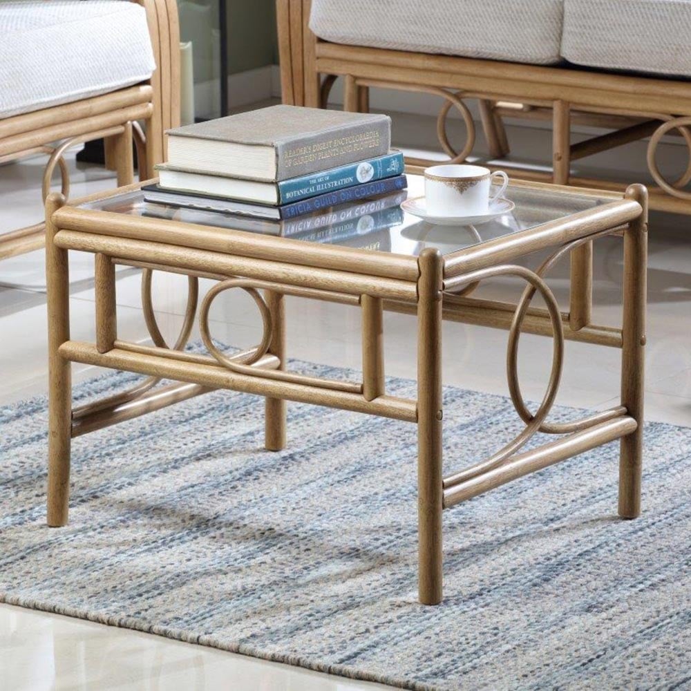 Desser Furniture Madrid 4 Seater Light Oak Jasper Sofa Set with Footstool Image 4