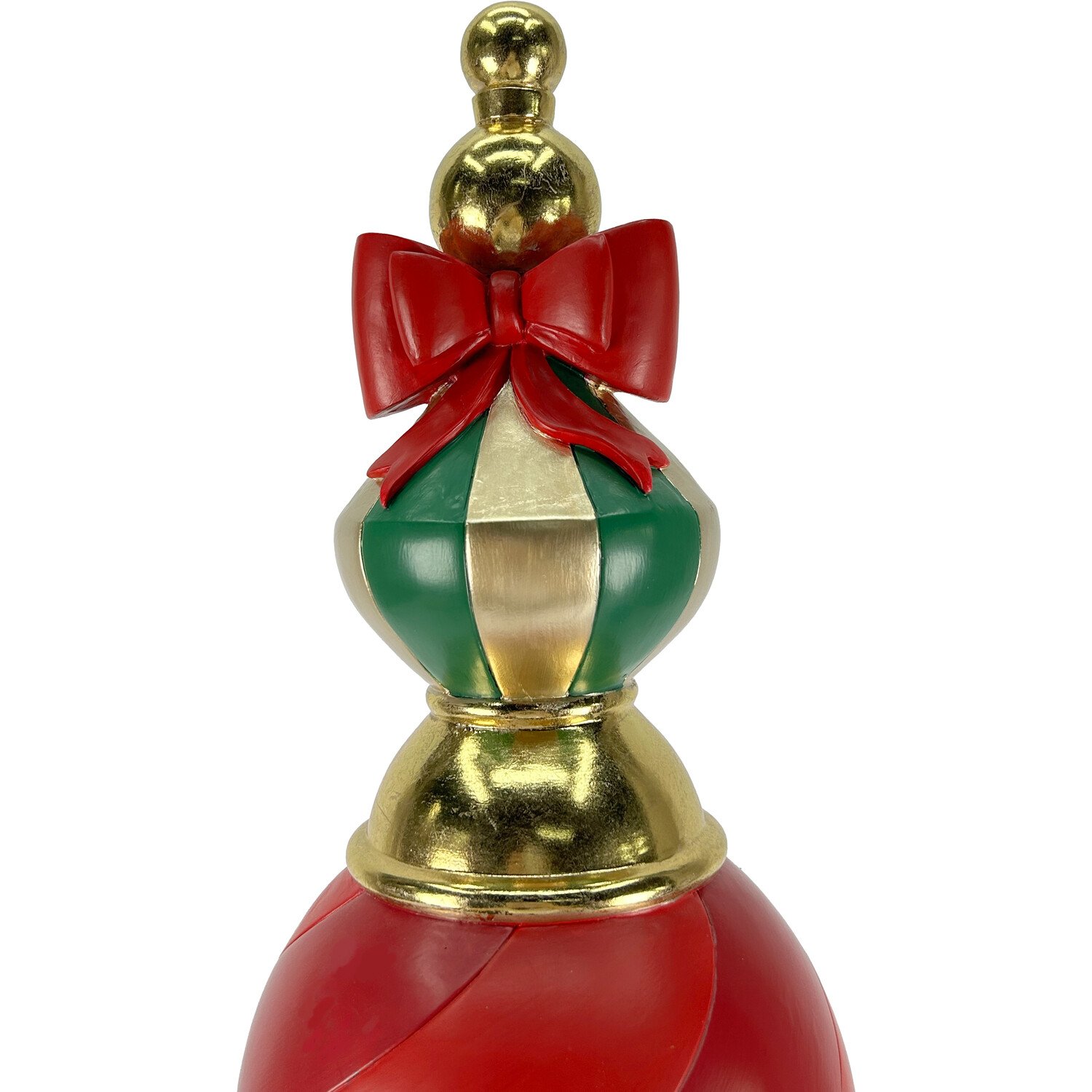 Elegant Bauble Pillar Red and Green Image 4