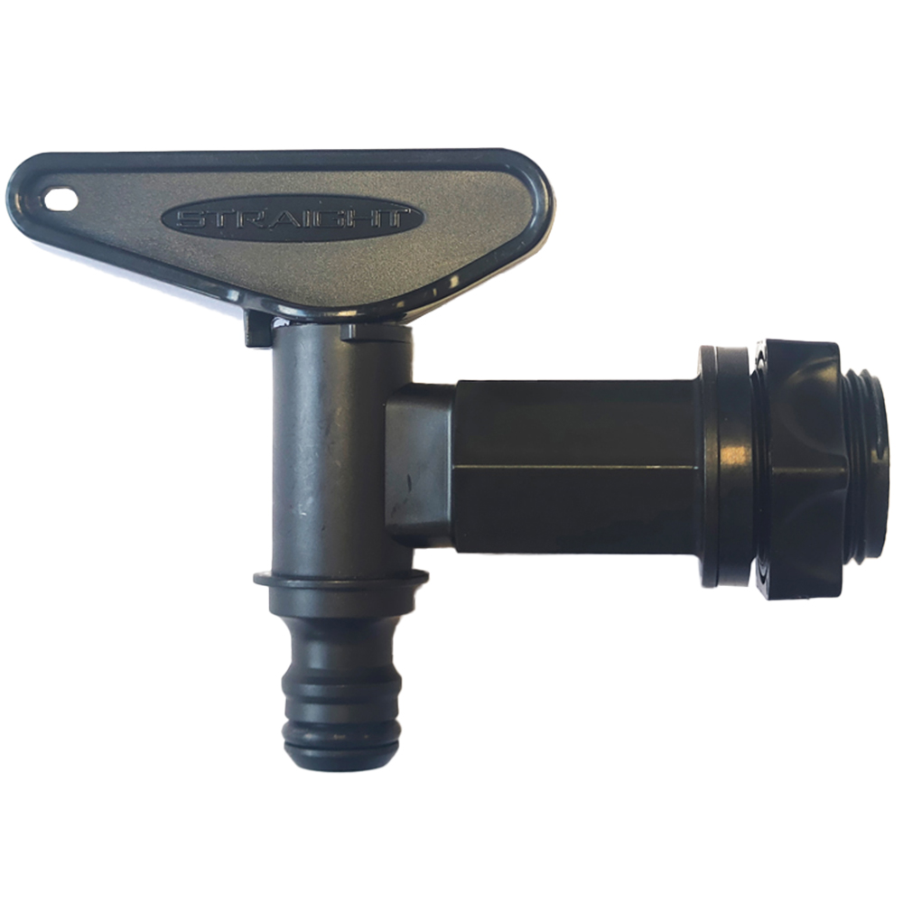 Straight PLC Water Butt Tap with Nut and Washer Image 3