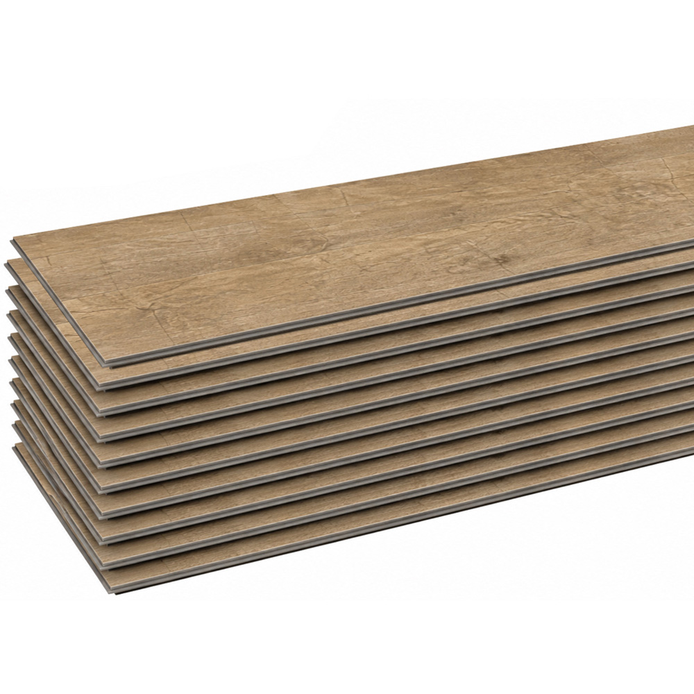 Britwall Antique Country Oak Wood-Embossed SPC Vinyl Flooring 1220 x 181mm 10 Pack Image 2