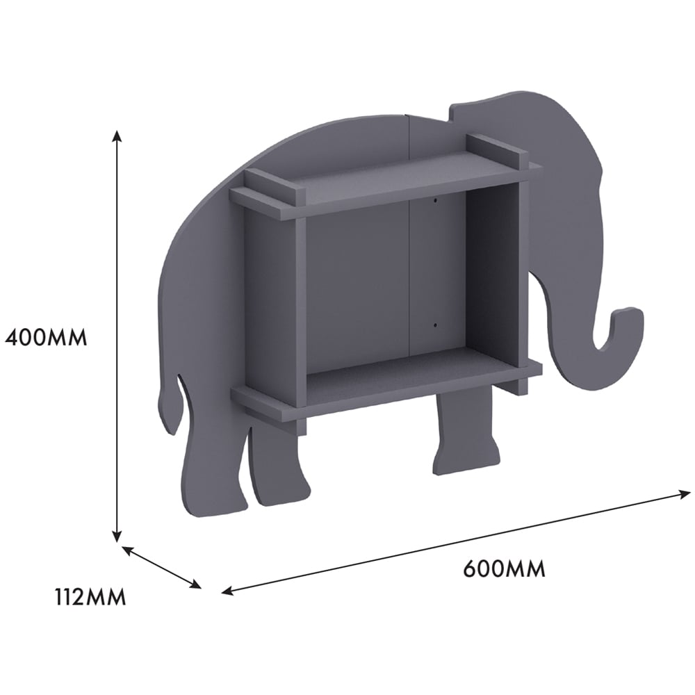 Homebase Grey Elephant Shelf Kit 2 Pack Image 8