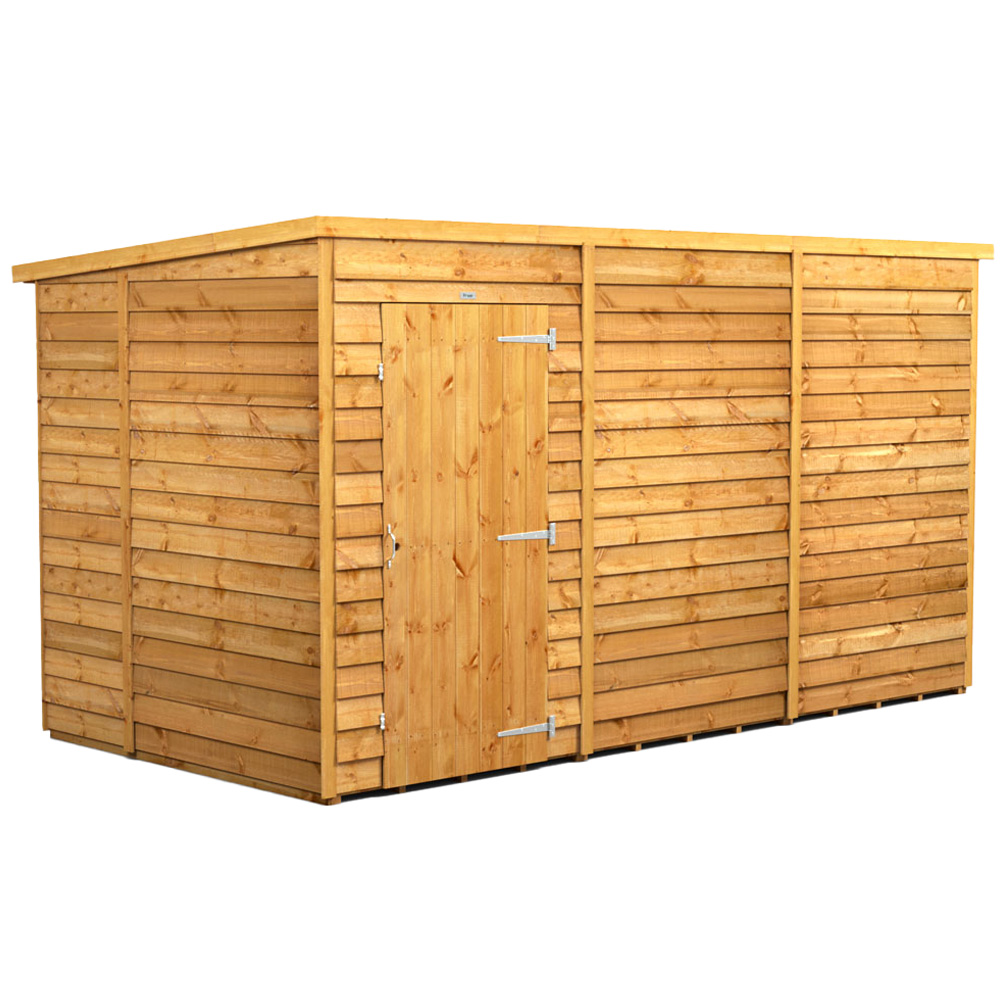 Power 12 x 6ft Overlap Pent Garden Shed Image 1