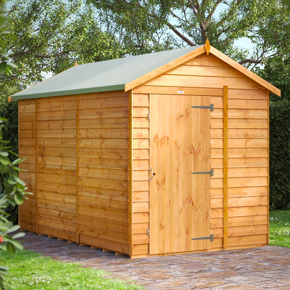 Power Sheds 10 x 6ft Overlap Apex Wooden Shed Image 2