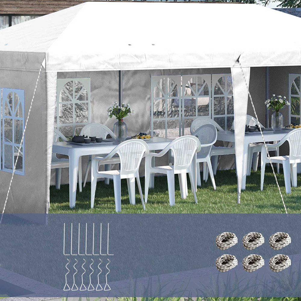 3x6m Heavy Duty Gazebo White Image 5