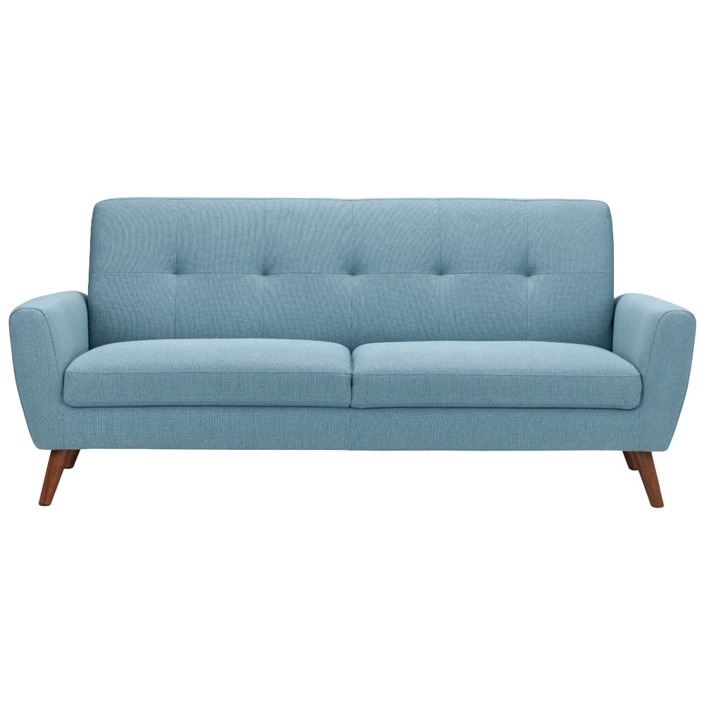 Julian Bowen Monza 3 Seater Blue Compact Retro Sofa Image 3
