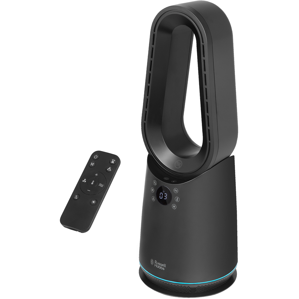 Russell Hobbs RHCBLDL3IN1B-SMT Black Smart Wi-Fi Enabled Compact Bladeless Heat and Cool Fan Image 2