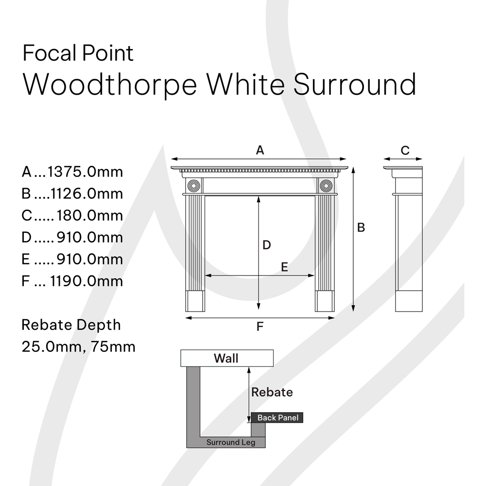 Focal Point Woodthorpe White Surround Suite Image 3