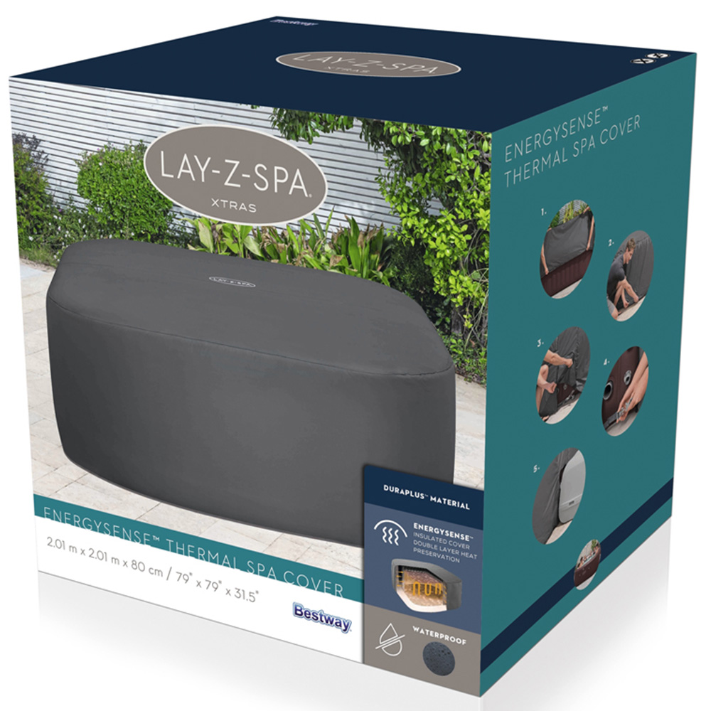 Lay-Z-Spa EnergySense Square Thermal Hot Tub Cover 201 x 80cm Image 3