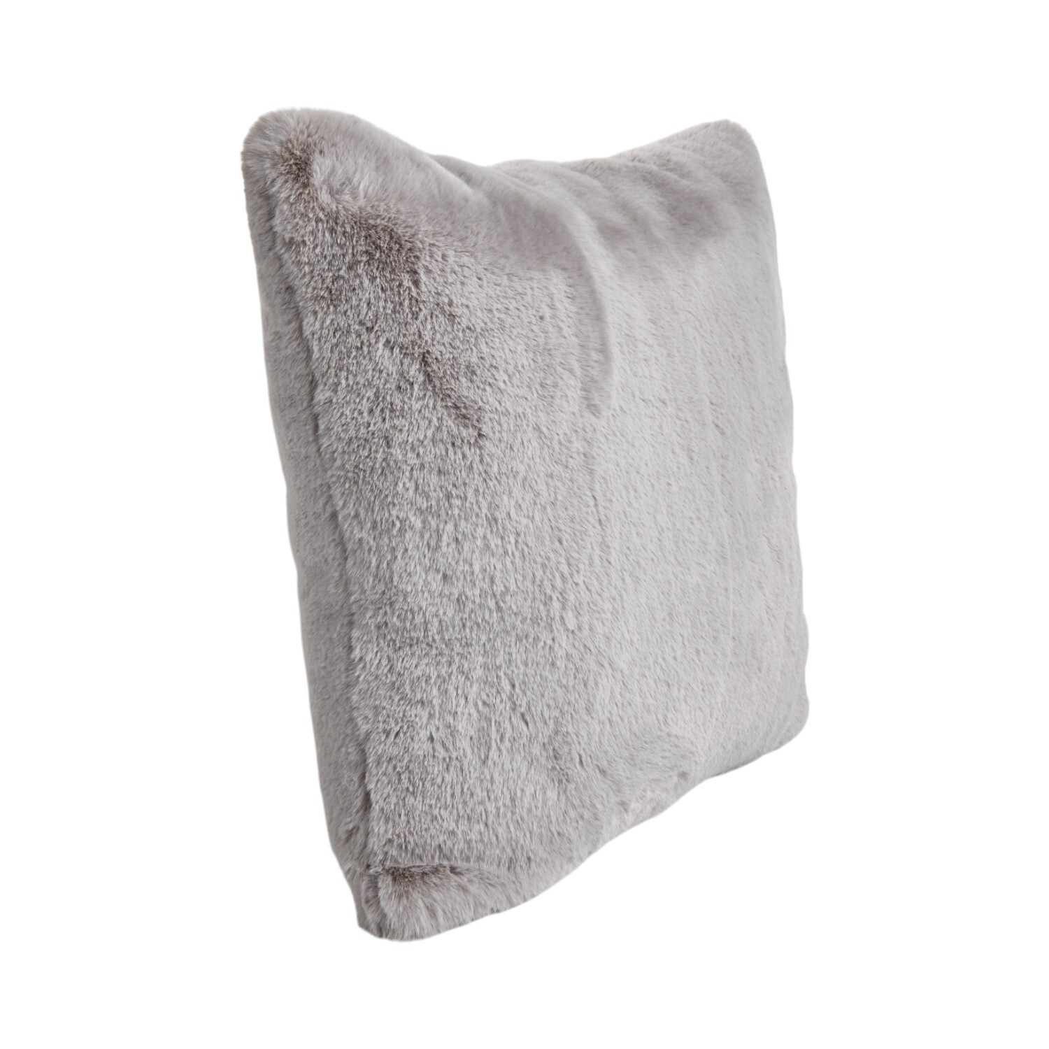 Large Rabbit Faux Fur Cushion Grey Image 4