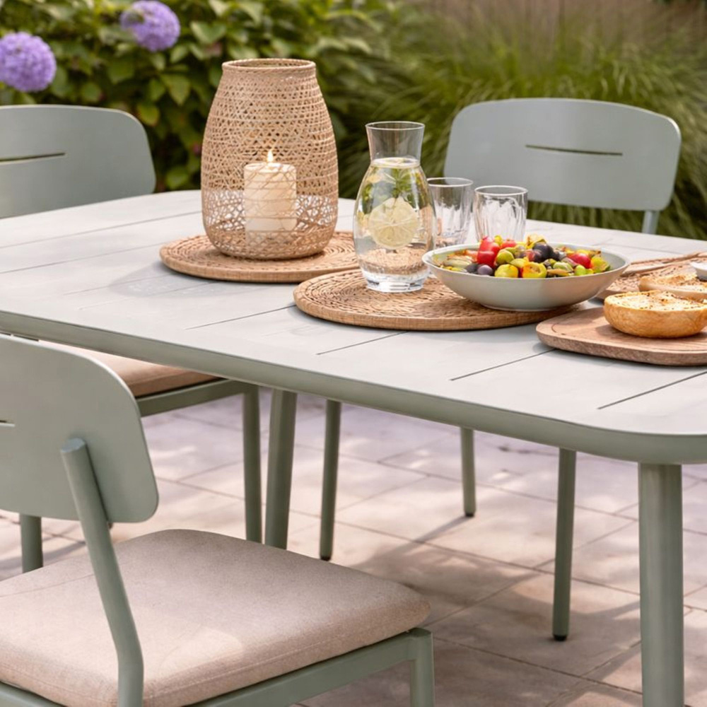 Kettler Verde 6 Seater Green Aluminium Garden Dining Set Image 4