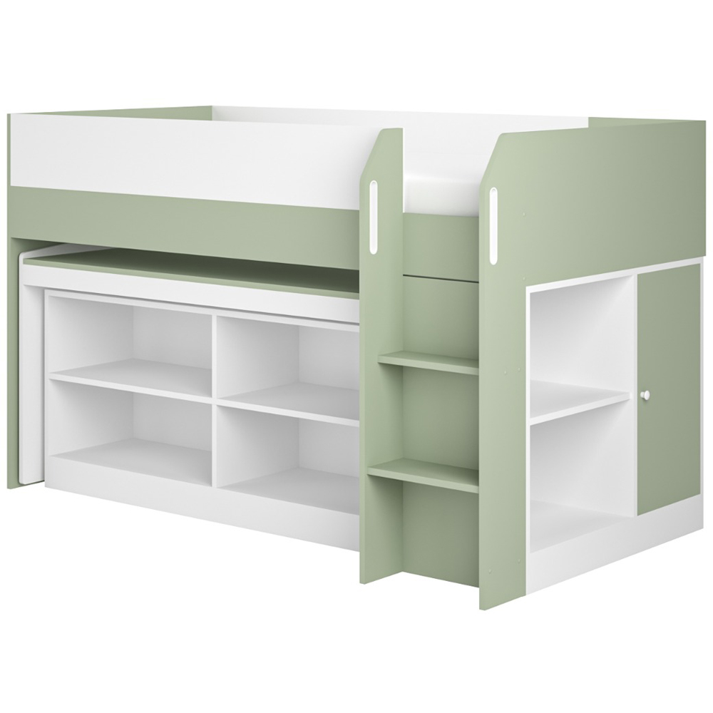 Flair Aiden Single Olive Green Cabin Bed Mid Sleeper Image 2