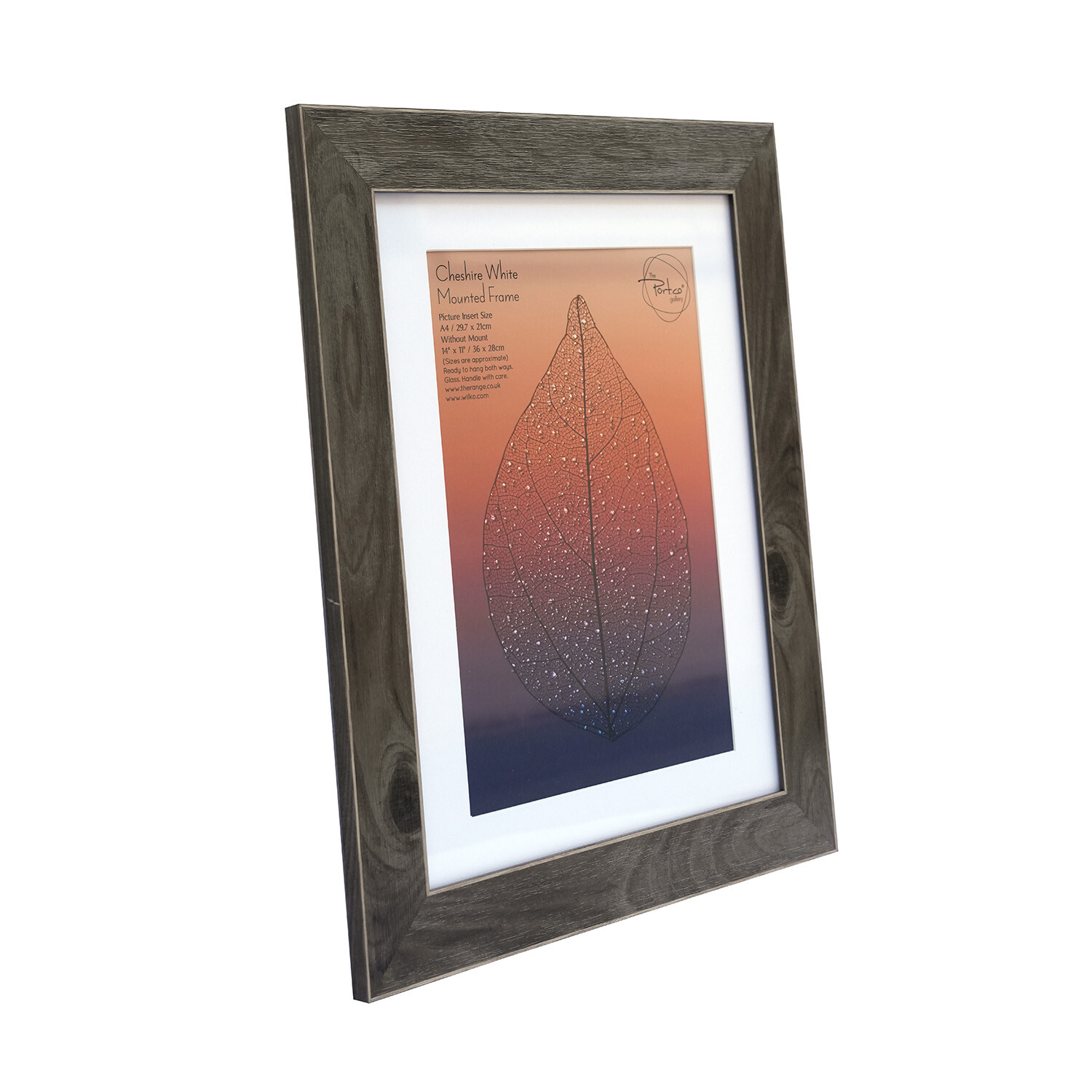 Cheshire White Mounted Frame - Brown / 14 x 11in Image 2