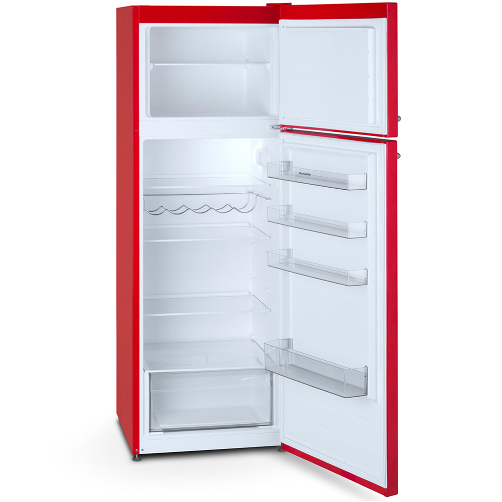 Montpellier MAB346ER Red Top Mount Retro 312L Fridge Freezer Image 5