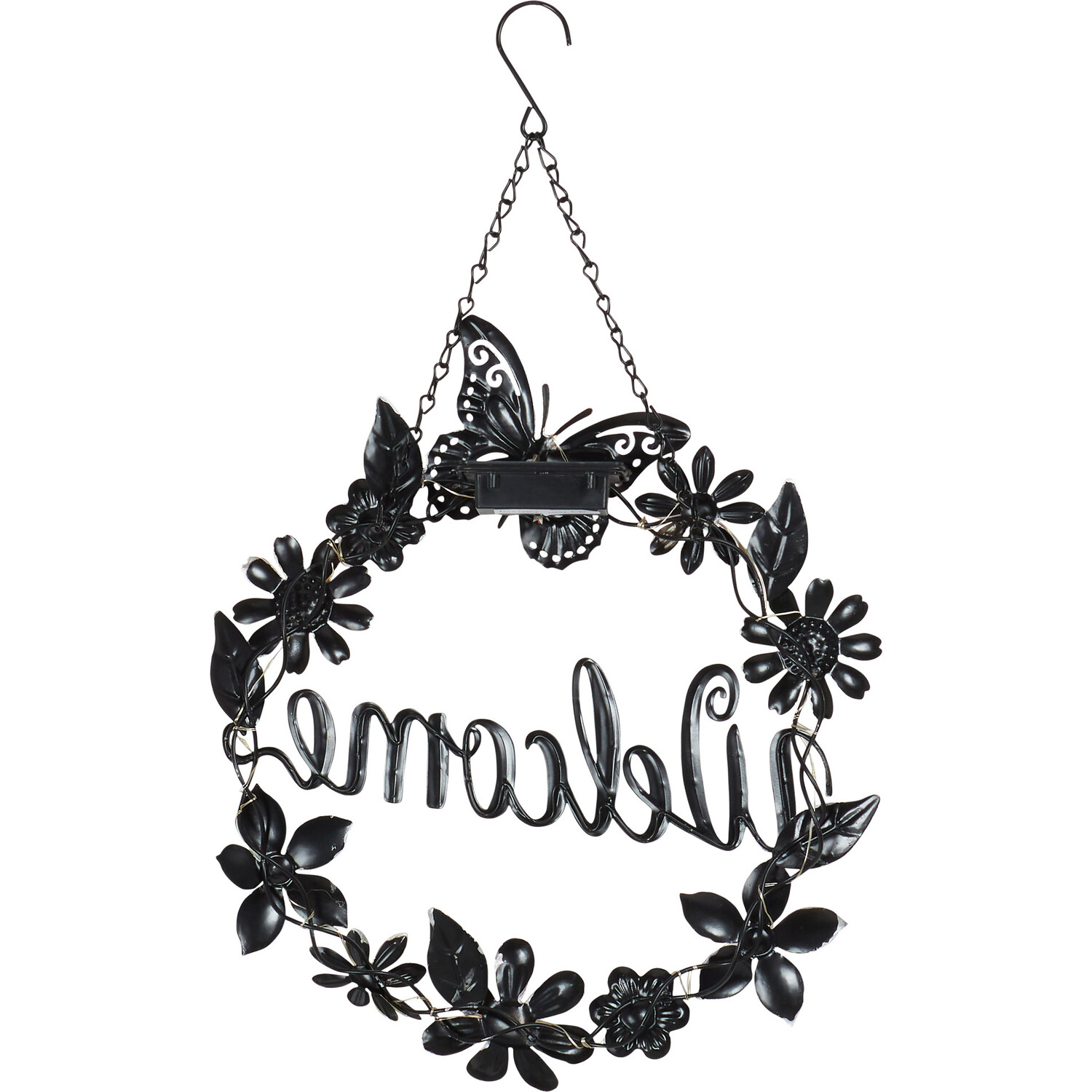 Solar Flower Welcome Hanging Sign Image 4
