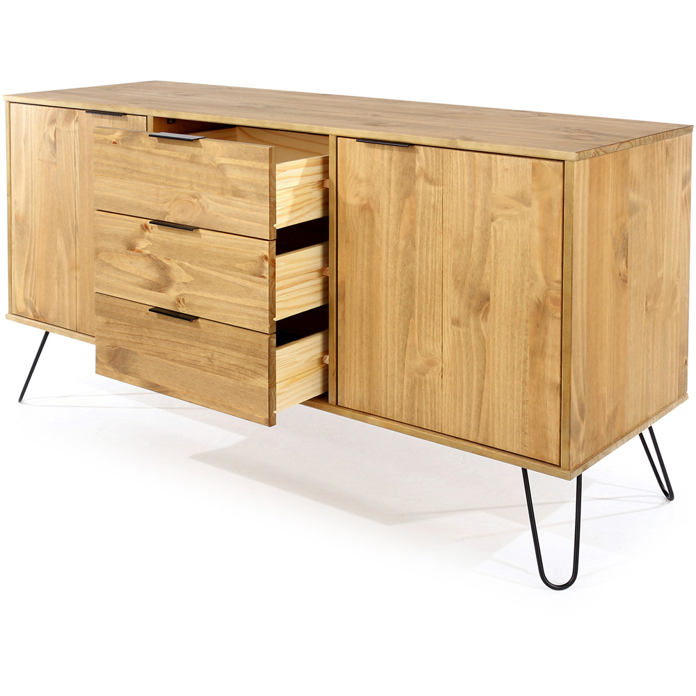 Augusta 2 Door 3 Drawer Pine Medium Sideboard Image 4