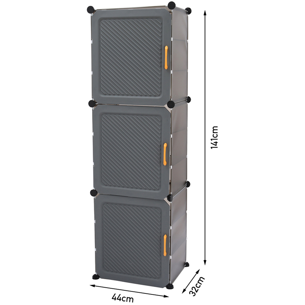 Living and Home 3 Door Multi Layer Shoe Cabinet Image 9