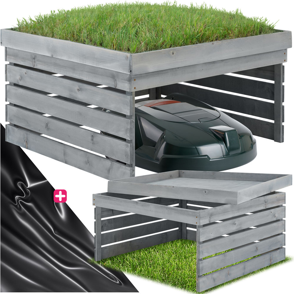 tectake Hortus Robot Lawn Mower Garage Image 2