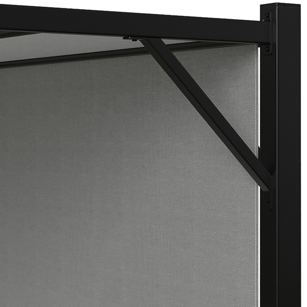 Living and Home Light Grey Retractable Garden Pergola with Canopy 3.95 x 2.95m Image 6