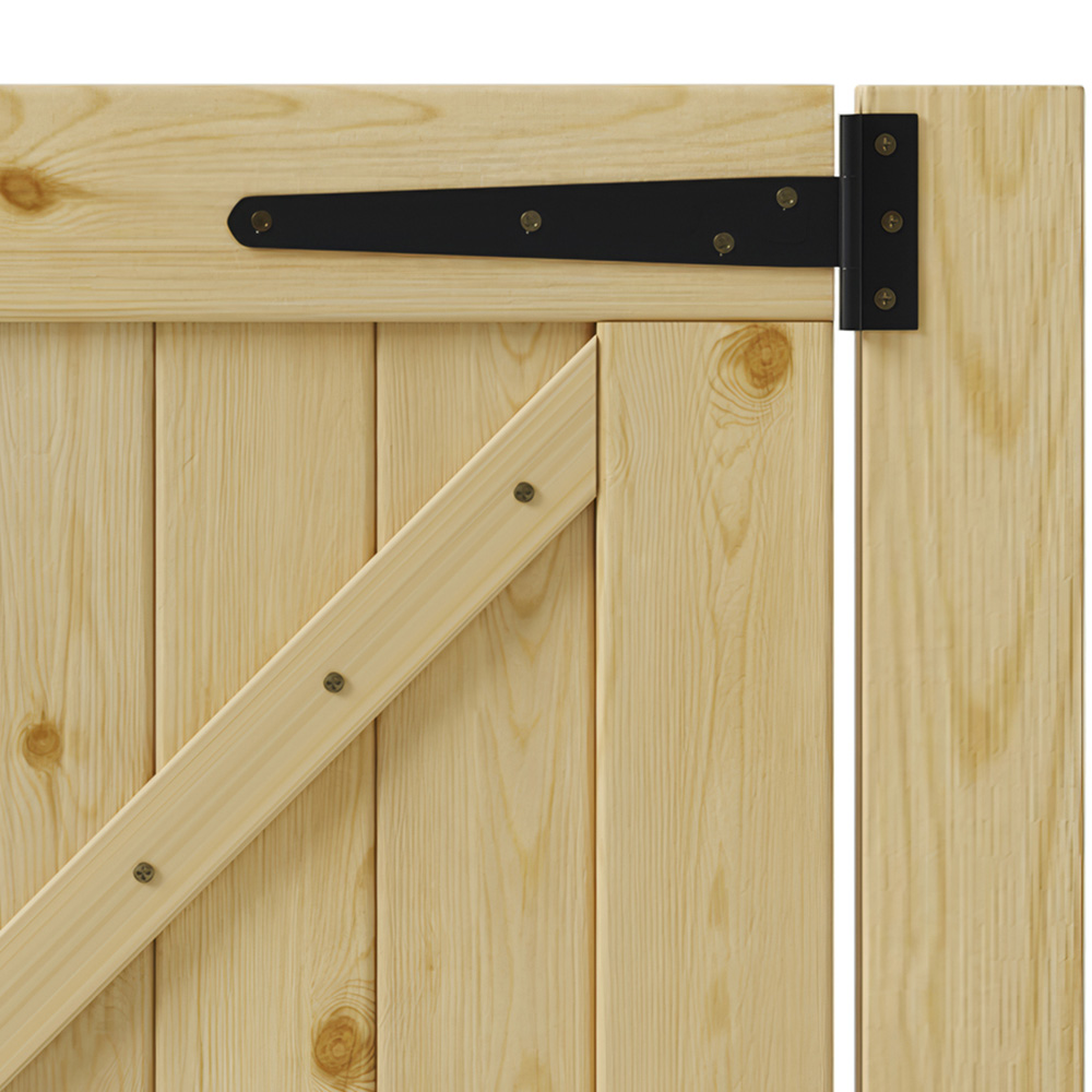 Living and Home Wooden Garden Gate with Door Latch 70.8 x 35.4 inch Image 5