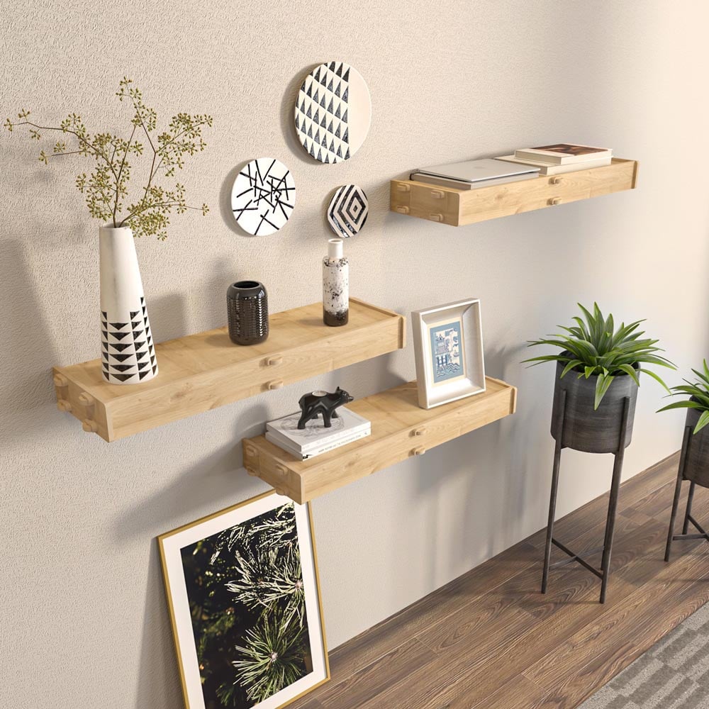 Decorotika Hiko Wall Mounted Shelf 3 Pack Image 3
