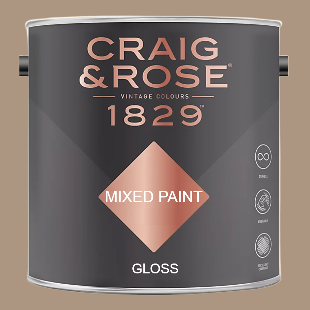 Craig & Rose 1829 Vintage Walls Wood and Metal Kashmir Beige Gloss Mixed Paint 2.5L Image 2