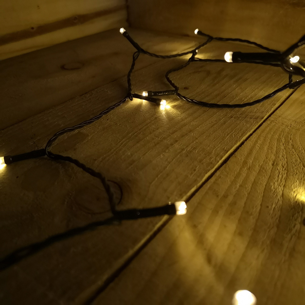 Premier TimeLights 600 Warm White LED Multi-Function Green Cable String Light 60m Image 5