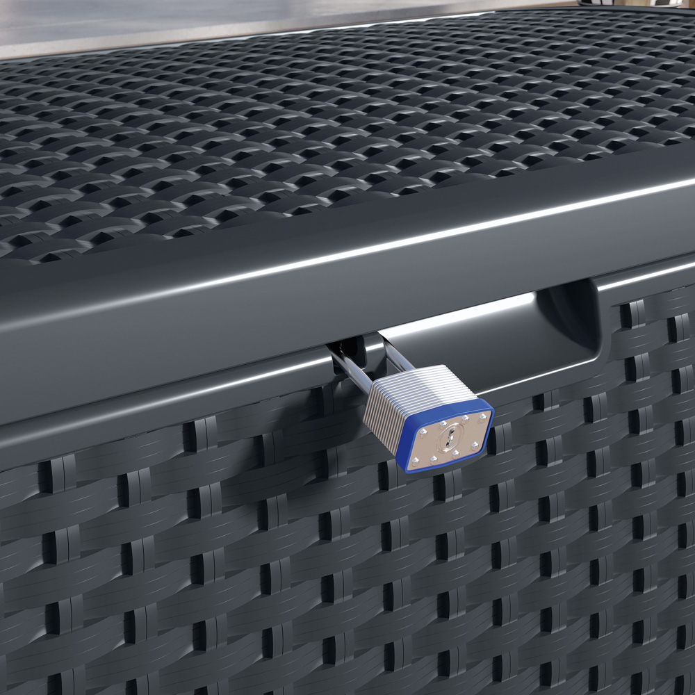 Suncast Missouri 276L Cyberspace Grey Storage Box Image 4