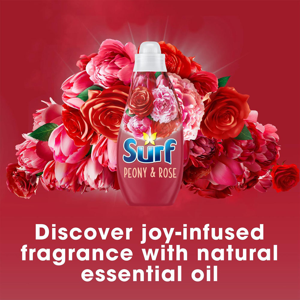 Surf Peony and Rose Laundry Detergent 24 Washes 650ml 4 Pack Image 3
