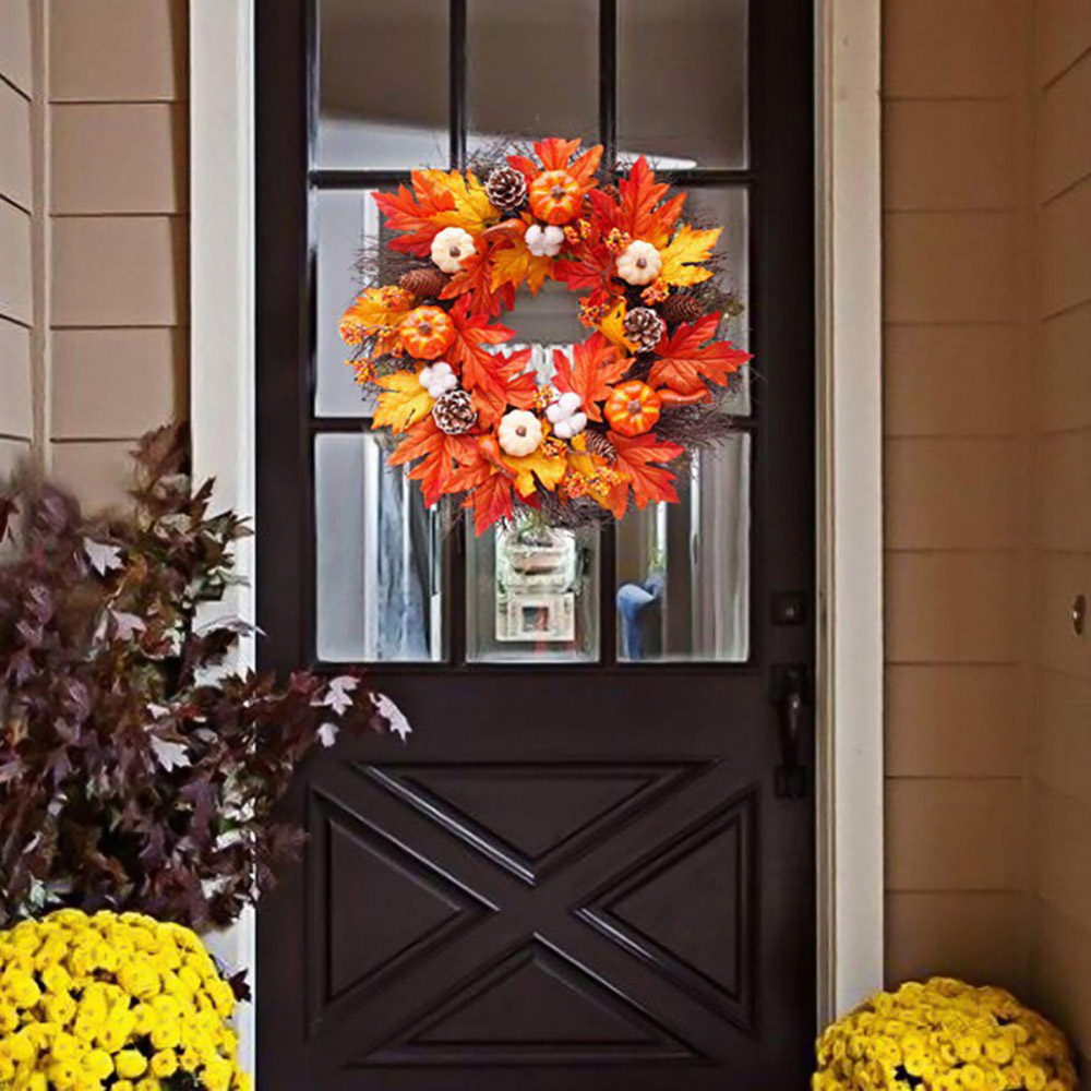 Living and Home Door Hanging Halloween Wreath Image 4