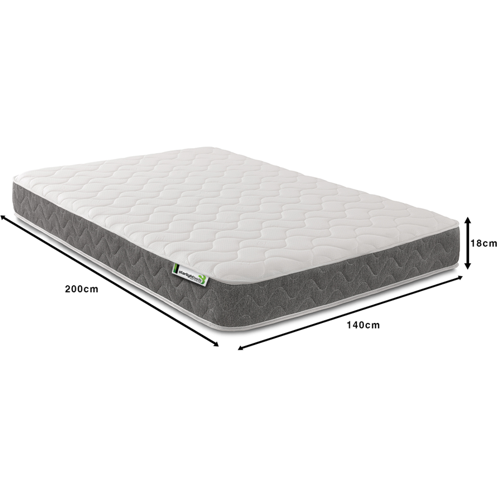 Starlight Beds European Double Grey Hybrid Deep Memory Foam with Spring Mattress Image 6