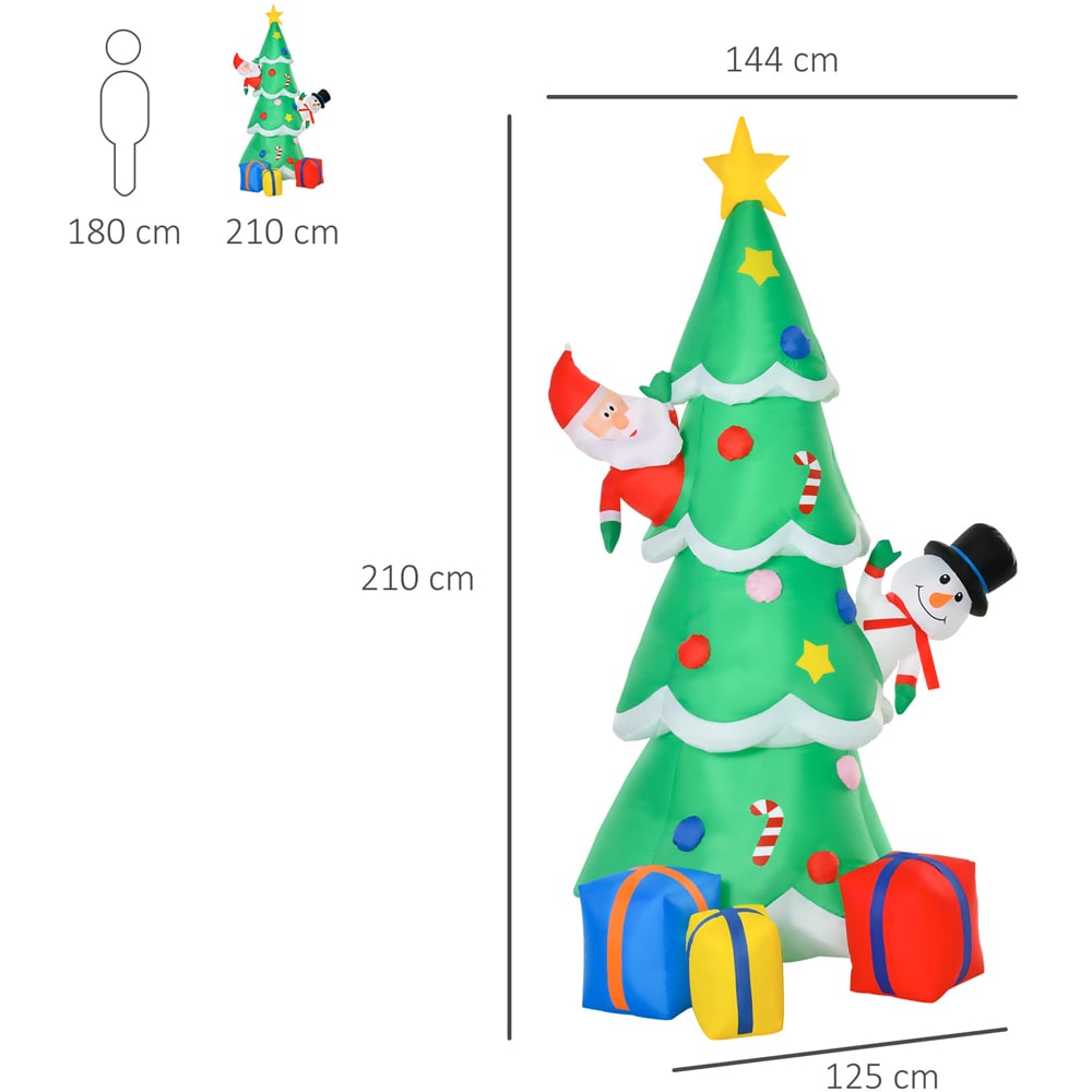 Everglow LED Inflatable Christmas Tree Decoration 6.8ft Image 6