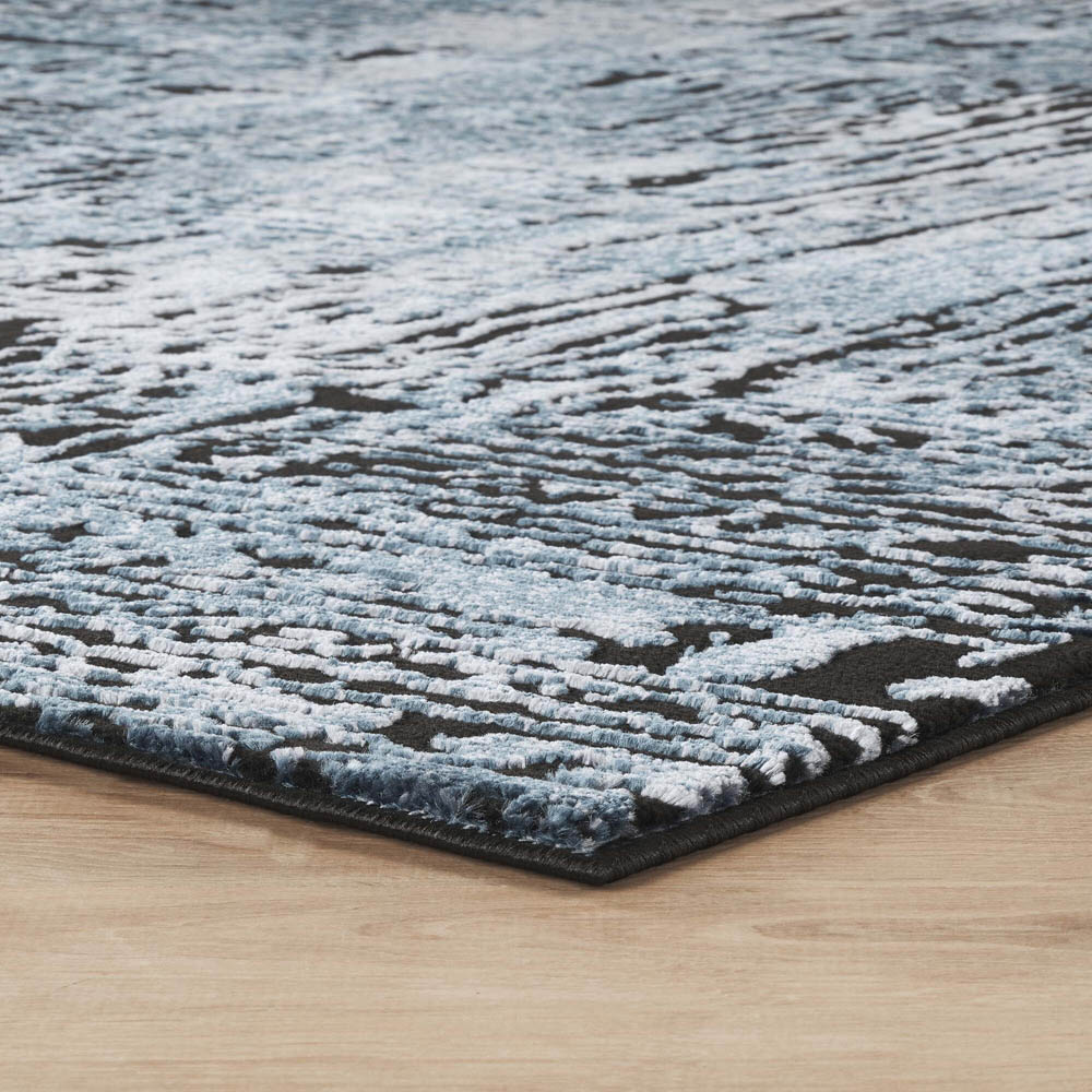 Desire Rugs Belgravia Metallic Sheen Modern Illusion Design Navy Rug 200 x 290cm Image 3
