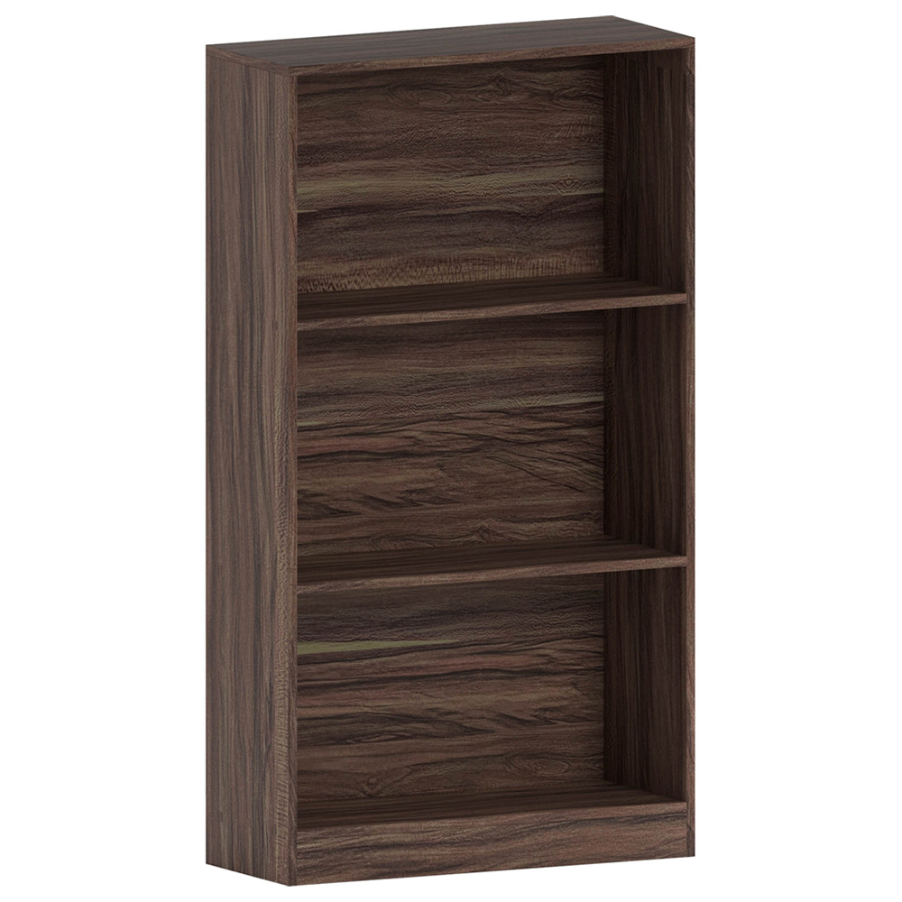 Vida Designs Cambridge 3 Shelf Walnut Medium Bookcase Image 2