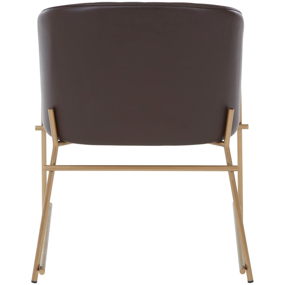 Premier Housewares Delta Brown Faux Leather Dining Chair Image 4