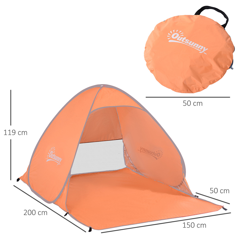 Outsunny 2 Person Pop Up Shelter Orange Image 7