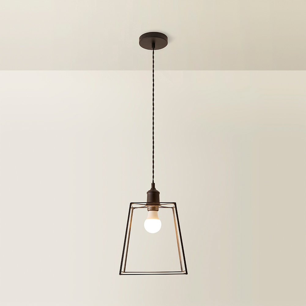 ValueLights Susie Single Glass Lantern Shade Matte Black LED Ceiling Pendant Light Image 5