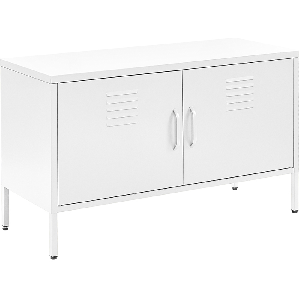 MMT Furniture Designs 2 Door White Metal Cabinet Image 2
