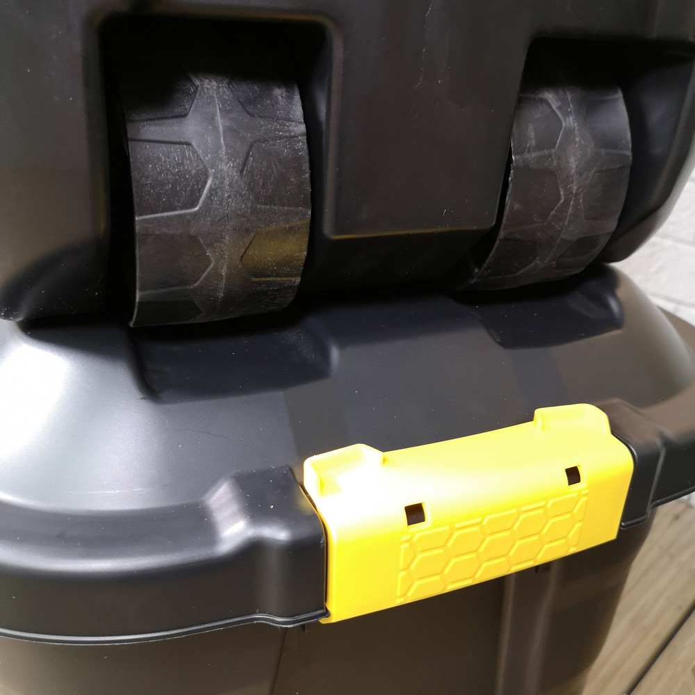 Samuel Alexander Black Trunk Storage Chest with Clips 110L 2 Pack Image 4